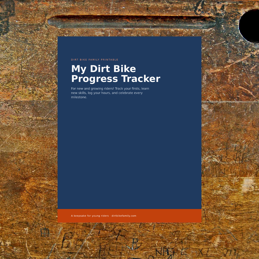 Kids Dirt Bike Progress Tracker (Printable PDF)